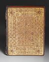A KASHMIRI STAMPED AND GILT LEATHER BINDING, 19TH CENTURY