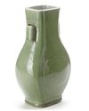 A CHINESE CELADON HU VASE, 18TH CENTURY