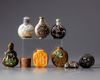 SEVEN CHINESE SNUFF BOTTLES AND ACCESSORIES
