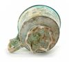 AN APPLIED GLASS FOOTED CUP, PERSIA, 9TH CENTURY