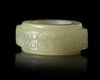 A CHINESE GREENISH-WHITE JADE CONG