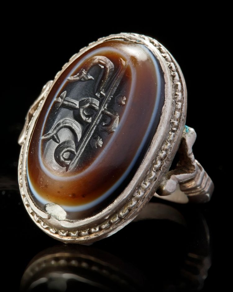 AGATE SEAL SILVER RING