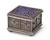 INDIAN SILVER AND ENAMEL BOX BURNER, 19TH CENTURY