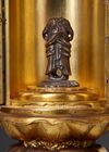 A FINE JAPANESE LACQUERED ALTAR SHRINE WITH EMBRACING KANGITEN, 19TH CENTURY