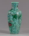 A Chinese green ground vase