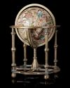 AN INDO-PERSIAN PAINTED CELESTIAL GLOBE,  19TH CENTURY