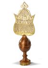 AN OPENWORK  GILT BRONZE  BANNER STAFF HEAD (ALAM) OTTOMAN, TURKEY, 15TH-16TH CENTURY
