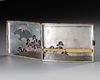 A SILVER CIGARETTE CASE 'MOUNT FUJI'