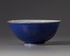 A Chinese blue glazed bowl