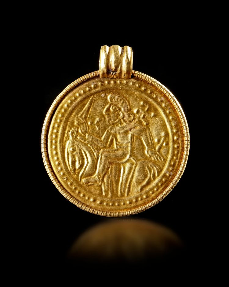 A VIKING MEDAILLON, MIDDLE AGES