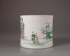 A famille verte brush-pot