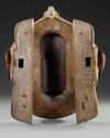A FINE LEATHER COVERED WOODED SADDLE, CENTRAL ASIA, 19TH CENTURY
