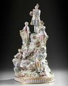 A PORCELAINE DE PARIS GROUP OF FIGURES, 19TH CENTURY
