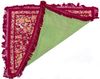 A CHINESE RED-GROUND EMBROIDERED CANTON COVERLET, 19TH-20TH CENTURY