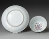 CHINESE FAMILLE ROSE CUP AND SAUCER, 18TH CENTURY