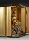 A JAPANESE STATUE OF A SITTING AMIDA NYORAI, EDO PERIOD