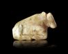 A RECLINING BOVINE IN CRYSTALLINE CALCITE, 2ND-3RD MILLENIUM BC