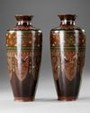 A PAIR OF JAPANESE CLOISONNE VASES,  MEIJI PERIOD (1868-1912)