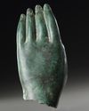 A CHINESE BRONZE BUDDHA'S HAND, PROBABLY MING DYNASTY