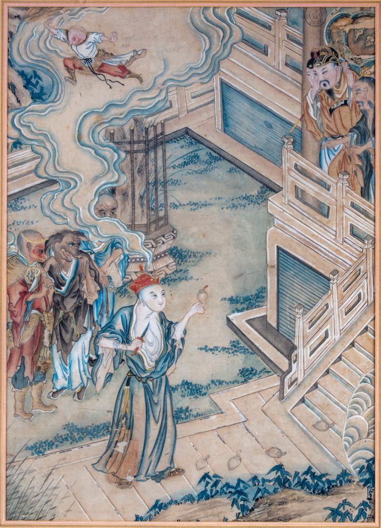 A Chinese Immortals painting