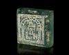 GREEN GLASS WEIGHT, POSSIBLE BYZANTINE