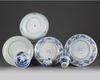 A group of Chinese blue and white 'Immortals' vessels