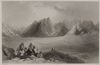 Two prints: The Twelve Spies in the Mount SinaI. and Moses leads the People out of Egypt (Sinai)