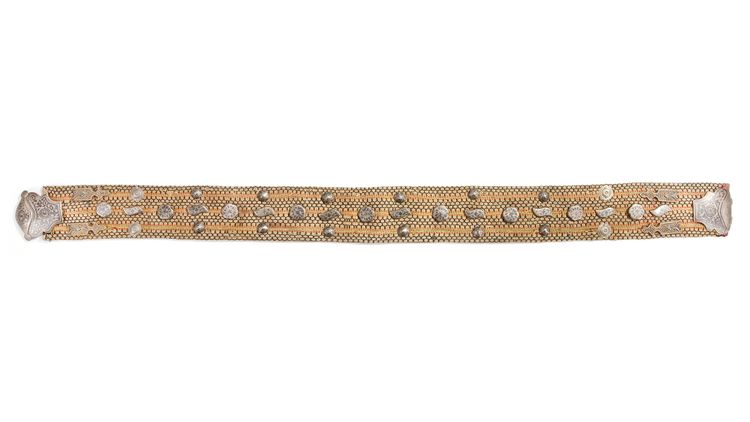 A CAUCASIAN NIELLO SILVER BELT, 19TH CENTURY