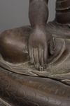 A VERY LARGE NEPALESE BRONZE SERPENT KING MUCHILINDA, FIRST HALF 20TH CENTURY