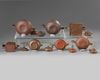 A group of seven Chinese Yixing teapots