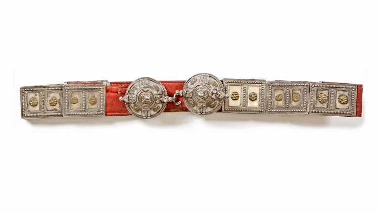 AN OTTOMAN SILVER BELT, 19TH CENTURY