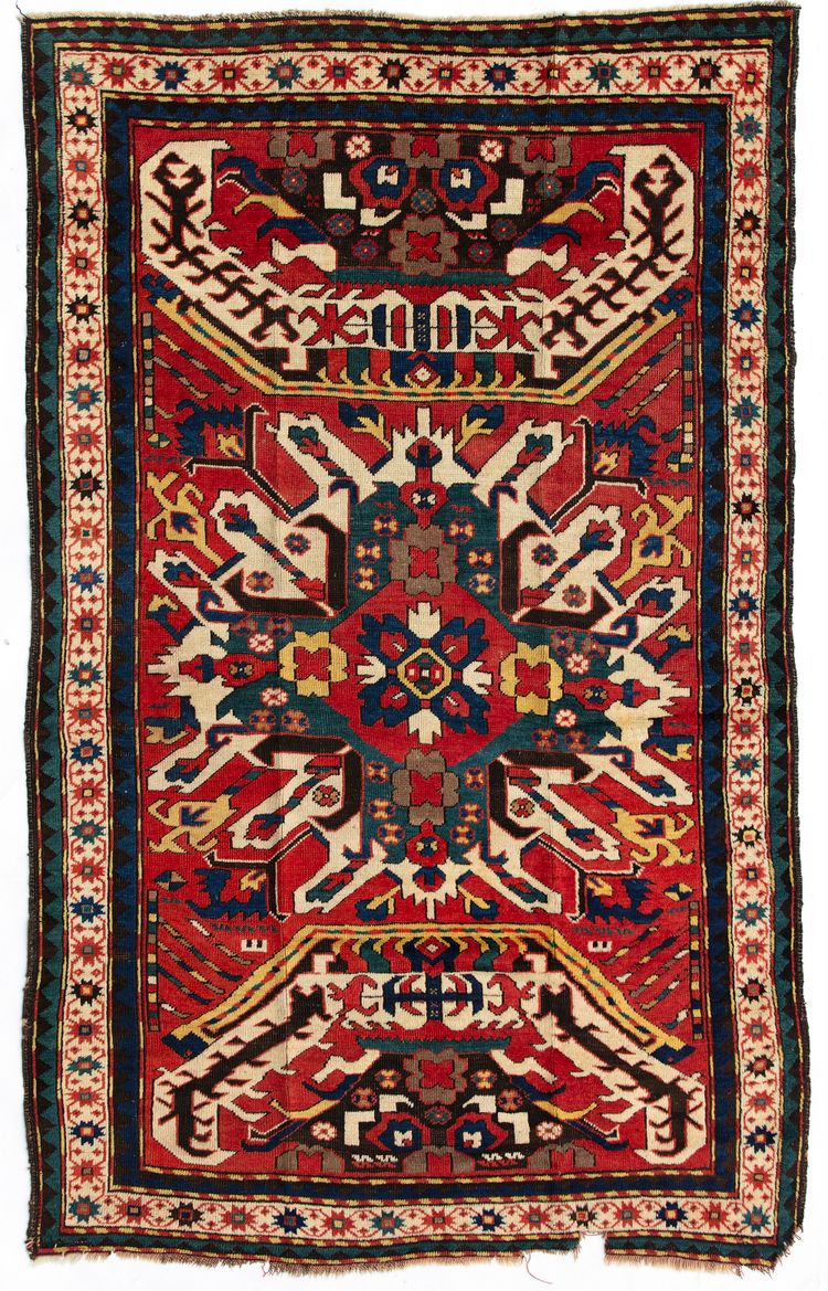 EAGLE KAZAK( CHALEBERG) RUG, SOUTH WEST CACASIAN, CIRCA 1880