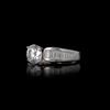 AN 18 CARAT WHITE GOLD 3.03 CARAT BRILLIANT CUT DIAMOND SOLITAIR RING