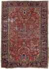AN ANTIQUE HERIZ SERAPI CARPET, WITH UNUSUAL DESIGN