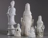 Five Chinese blanc de Chin figures