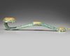 A CHINESE CLOISONNÉ ENAMEL RUYI-SCEPTRE IN A JADE PLAQUE INSET WOOD BOX, CHINA, 19TH CENTURY