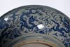 A LARGE CHINESE BLUE AND WHITE DRAGONS DISH, MING DYNASTY (1368-1644) OR LATER