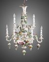 A DRESDEN PORCELAIN CHANDELIER, LOUIS XV STYLE