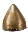 AN OTTOMAN KAYI GILT BRONZE HELMET, TURKEY,  LATE 16TH CENTURY