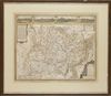 A MORAVIA, DECORATIVE MAP, 17TH-CENTURY