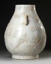 A CHINESE CARVED HU-FORM VASE, QING DYNASTY (1644-1911)