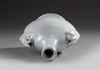 A FRENCH FAIENCE PILGRIM'S FLASK WITH RAM'S HEADS, 17-18TH CENTURY
