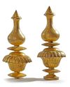 TWO OTTOMAN TOMBAK ALAM FINIALS, TURKEY, 18TH CENTURY