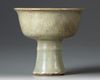 A CHINESE GU-TYPE CRACKLE GLAZED STEMCUP, QING DYNASTY (1644-1911)