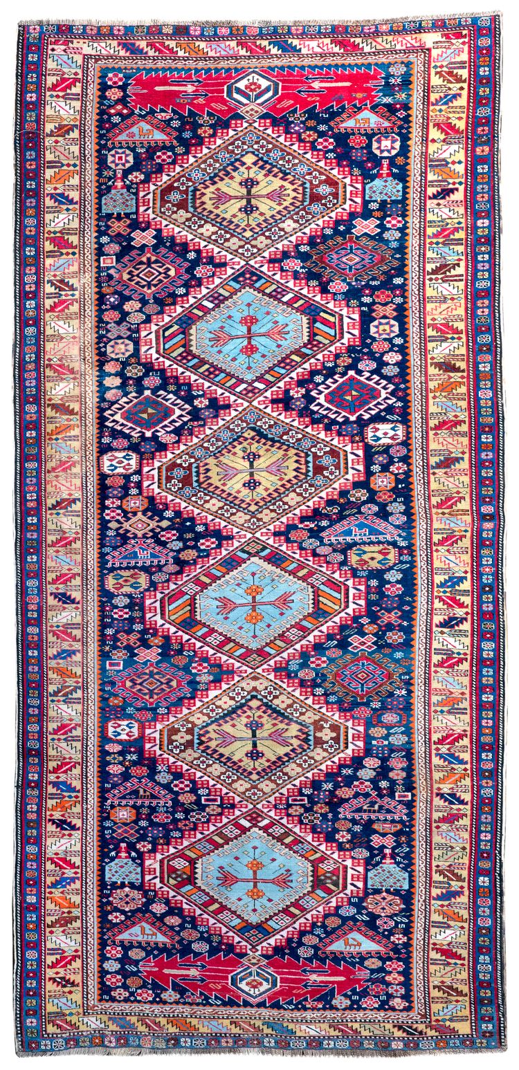 A CAUCASIAN KARAKASLI SHIRVAN RUG, 19TH CENTURY