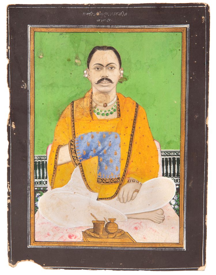 PORTRAIT OF SHRI TILKAYAT GOVARDHAN LAL JI NATHDWARA, RAJASTHAN, LATE 19TH-EARLY 20TH CENTURY