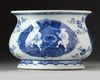A Chinese blue and white censer