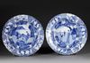 A PAIR OF CHINESE BLUE AND WHITE PORCELAIN LOBED BOWLS, KANGXI PERIOD,(1662–1722)