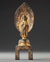 A CHINESE GILT-BRONZE VOTIVE FIGURE OF A BODHISATTVA, SONG DYNASTY (960-1279)