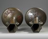 A PAIR OF JAPANESE BRONZE VASES, MEIJI PERIOD  (1868-1912)